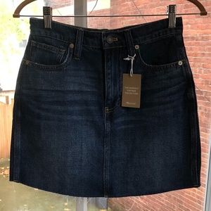 Madewell Rigid Denim Straight Mini Skirt, NWT